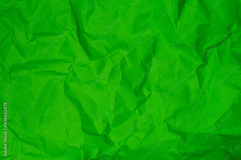 Fototapeta premium Green clumped paper texture background,