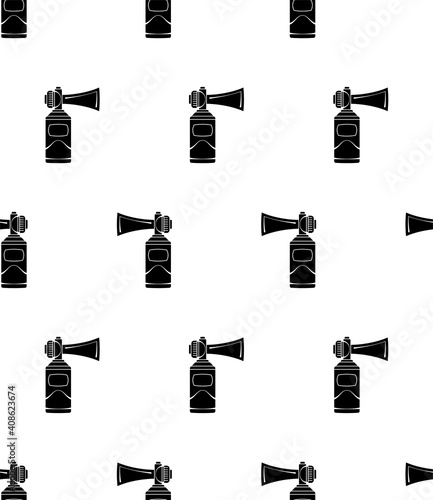 Portable Air Horn Icon Seamless Pattern, Personal Signal Compressed Air Horn photo