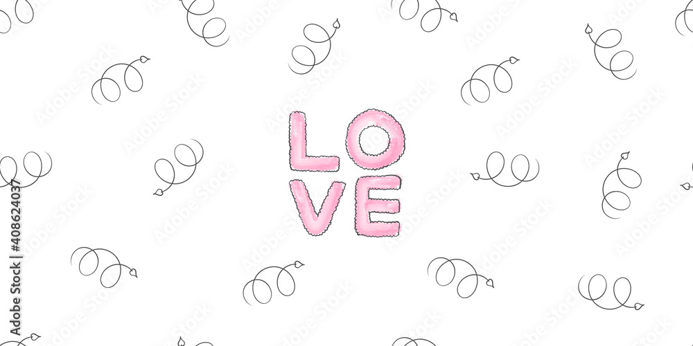 Love. Valentines day background. Hand drawn. Vector love postcard. Vector illustration Love. Valentines day background. Hand drawn. Vector love postcard. Vector illustration