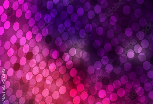 Dark Pink vector template with circles.