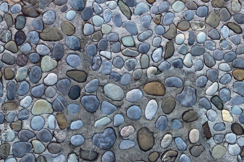 Canvastavla Texture of old pebblestone road
