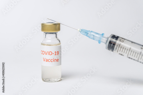 Vaccine and syringe injection. prevention,immunization and treatment from corona virus infection
