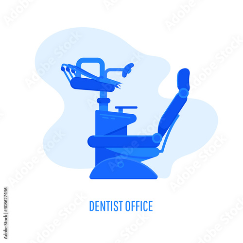 Dentist chair, orthodontics icon. Dental care equipment sign. Health care for dentistry clinic