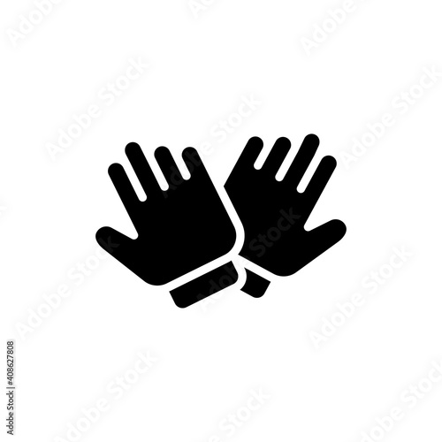 Gloves vector icon style illustration in solid. EPS 10 File