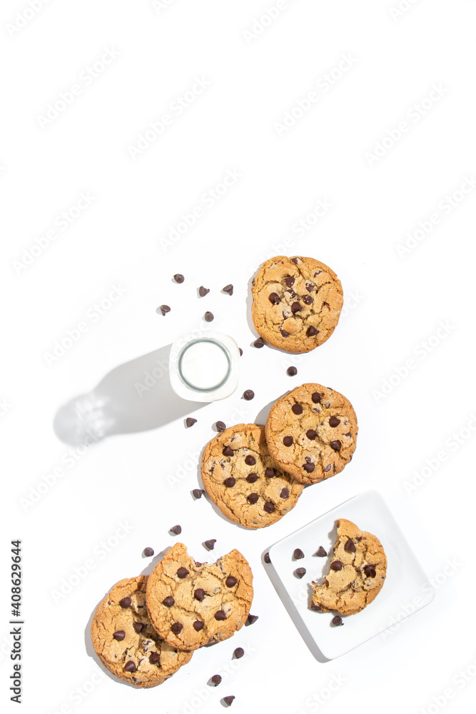 chocolate chip cookies isolated chocolate chip cookies isolated