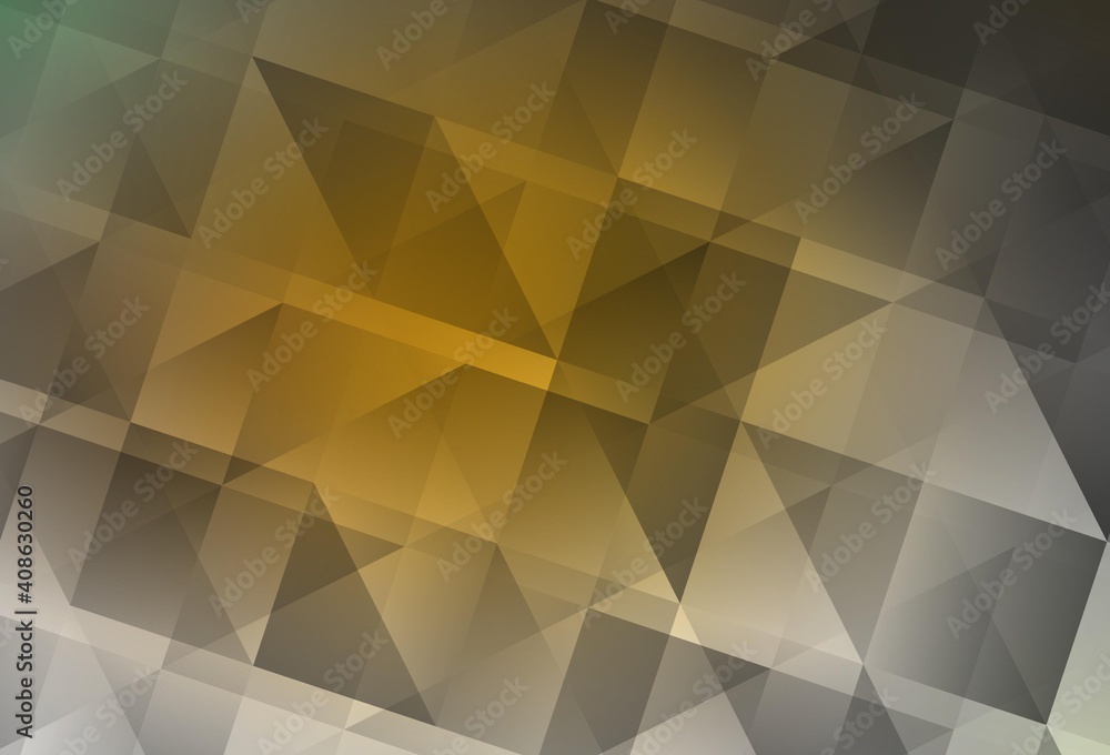Dark Yellow vector polygonal background. Dark Yellow vector polygonal background.