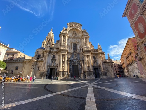 La plaza de la catedral de Murcia 