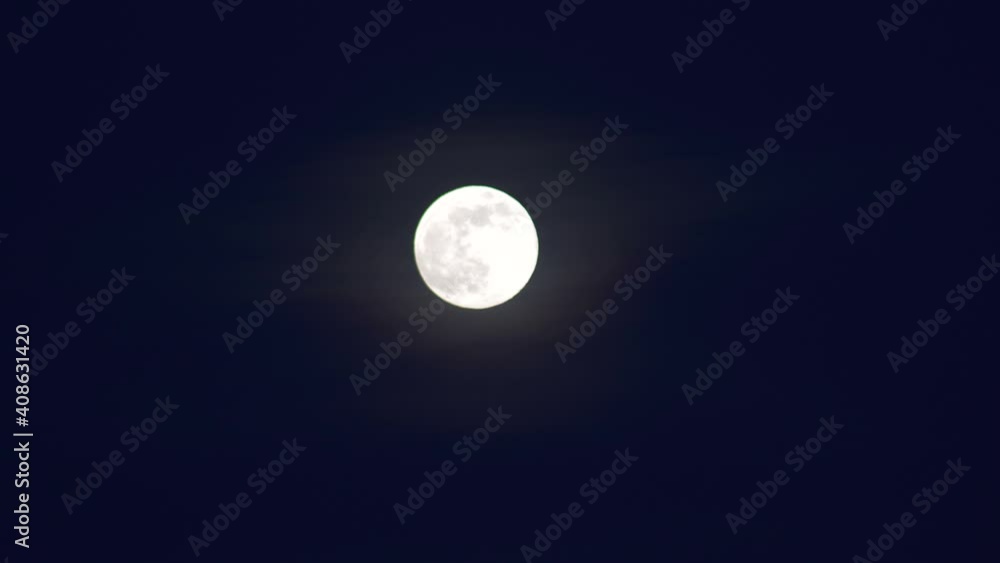 Full Moon Rising In The Dark Night Sky Full Moon Rising In The Dark Night Sky