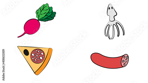 Simple Set of Fast Food Related Vector Line Icons. Outline Symbol Collection