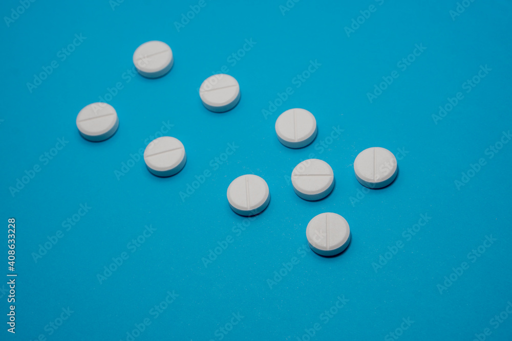 Tablets on a blue background, imitating dominoes 4:5 Tablets on a blue background, imitating dominoes 4:5