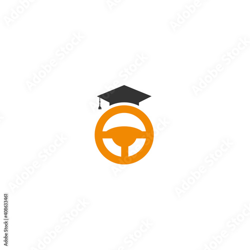 safety driving school vector logo template