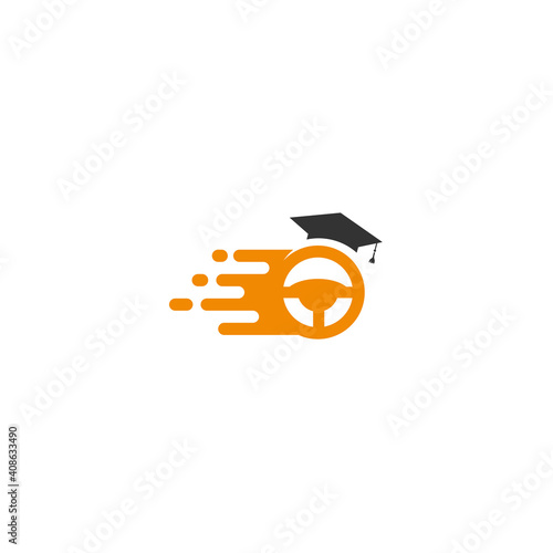 safety driving school vector logo template