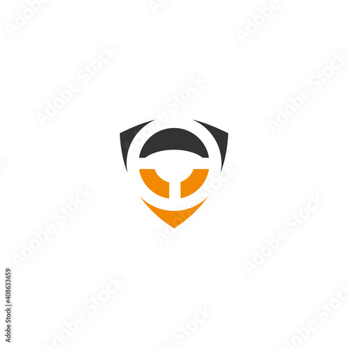 safety driving school vector logo template