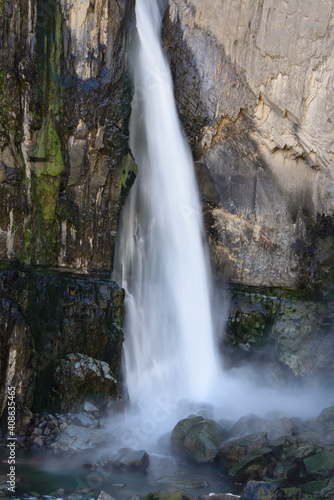 The beautiful Huaruro Waterfall  Fure  Colca Canyon  Peru