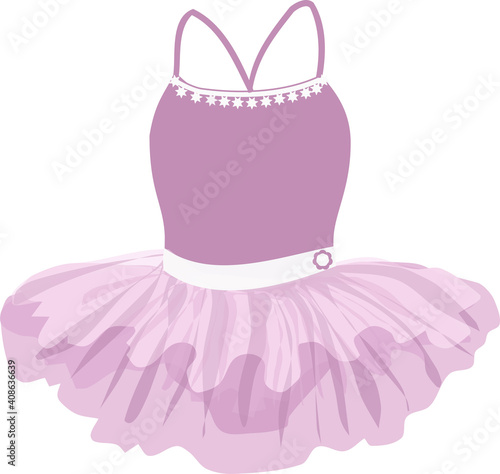 vector image of a curvy tutu for a little girl ballerina