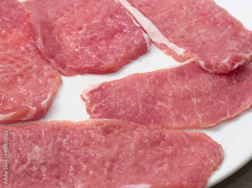 Raw Pork Slices