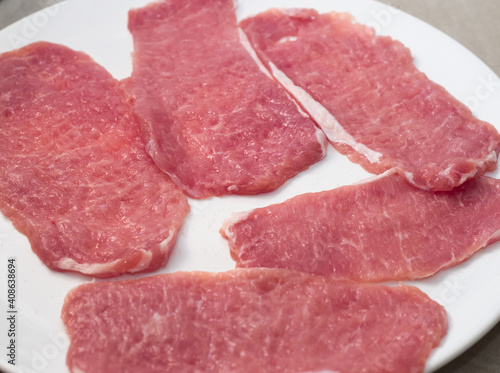 Raw Pork Slices