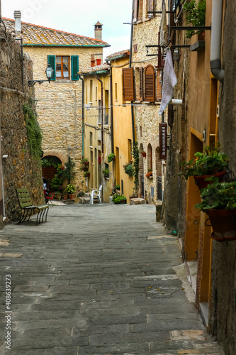 Volterra  Italy. Beautiful architecture of Volterra  a city in province of Pisa  Italy.