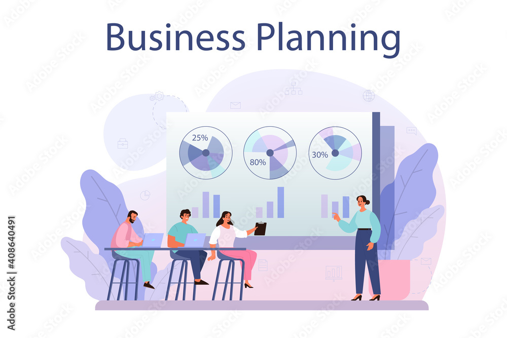 Business planning concept. Idea of business strategy. Setting a goal