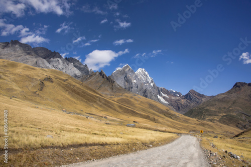 Beautiful sceneries on the Cordillera Huayhuash, Peru