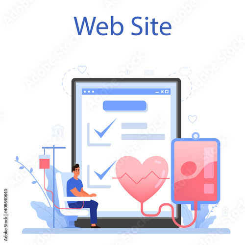 Charity online service or platform. People or volunteer donate