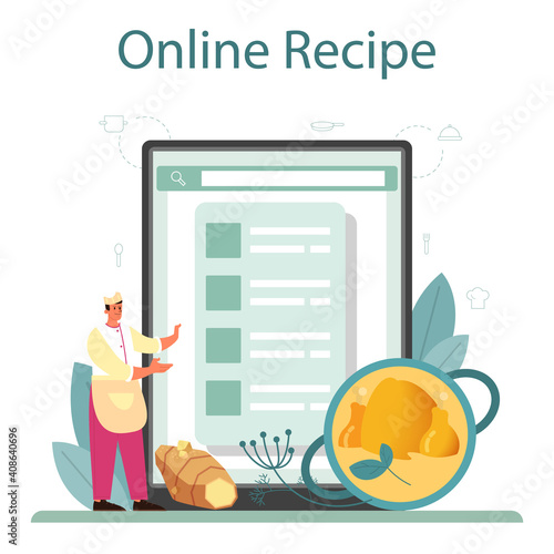 Chicken online service or platform. Tasty meal and ready dish.