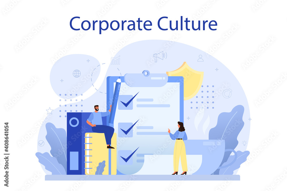 Corporate culture concept. Corporate relations. Business ethics