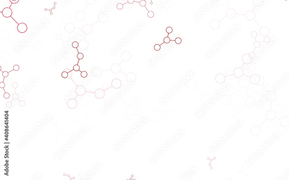 Light Red vector template with artificial intelligence structure.