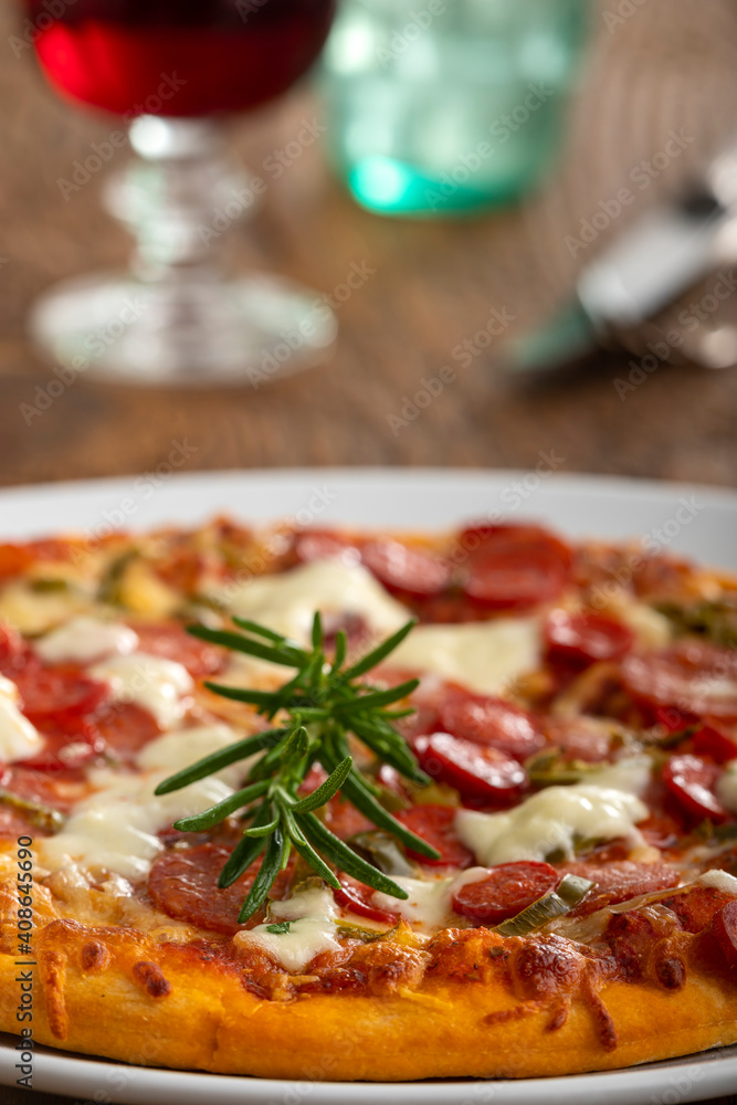rosemary on a pizza rosemary on a pizza