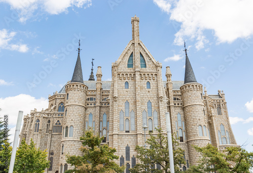 Episcopal Palace (Palace of Gaudi) in Astorga, province of Leon, Castile and Leon, Spain