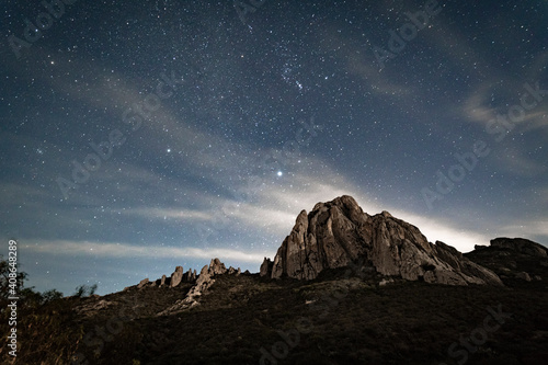 Astrophotography at Peña de Bernal monolith at Querétaro México photo