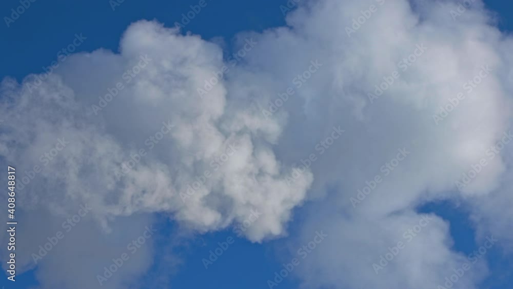 beautiful fluffy fast moving white clouds smoke blue sky in real time beautiful fluffy fast moving white clouds smoke blue sky in real time