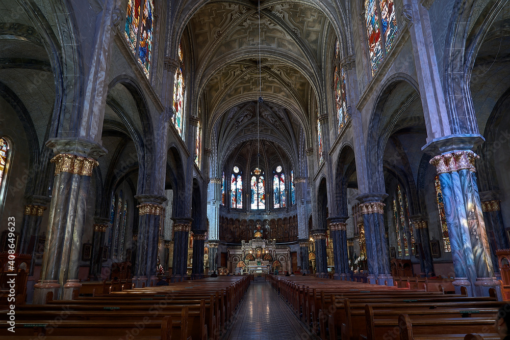 Interior of a Gothic church