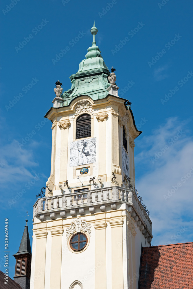 Fototapeta premium Church tower, Bratislava, Slovakia