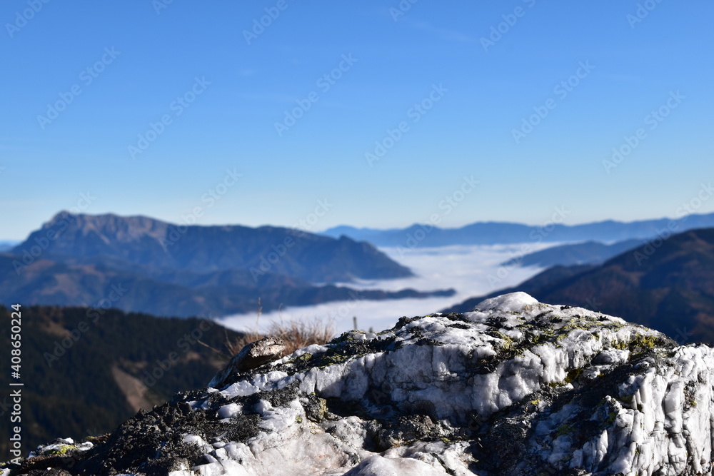 Blick auf den Gößeck und das Liesingtal vom Himmeleck in der Steiermark, Österreich