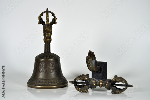 dorje bell with buddha gesture and vajra