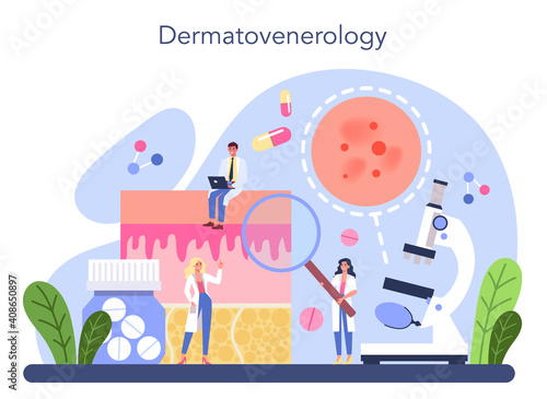 Venereologist concept. Professional diagnostic of dermatology disease