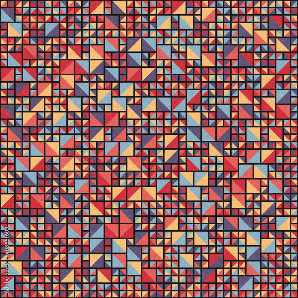 Fototapeta premium Abstract Geometric Pattern generative computational art illustration