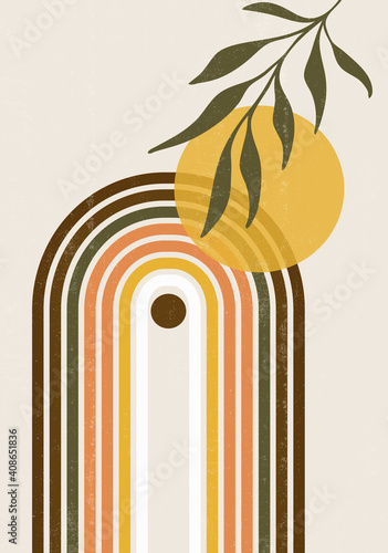 Abstract  Sun print boho minimalist printable wall art