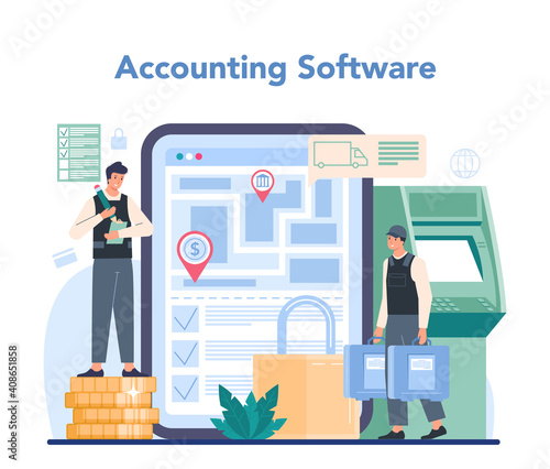 Encashment or collector online service or platform. Money