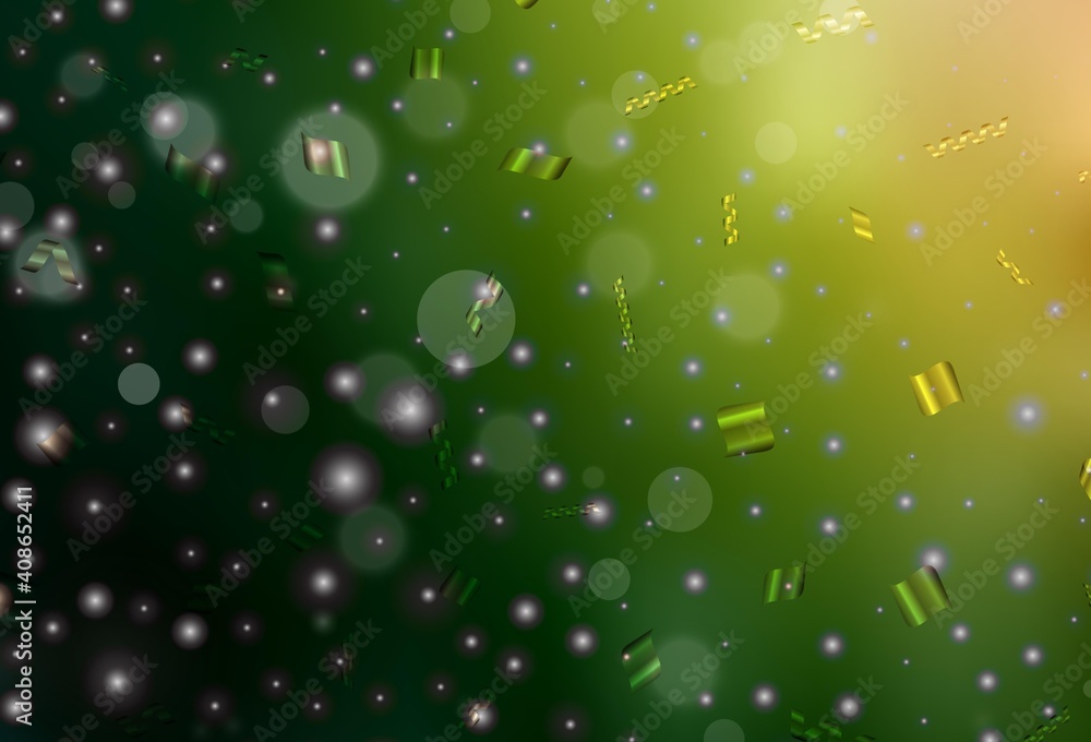 Dark Green, Red vector background with spots.
