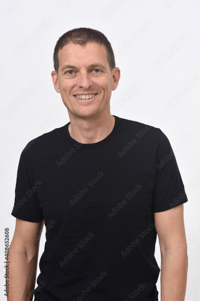 portrait of a man on white portrait of a man on white