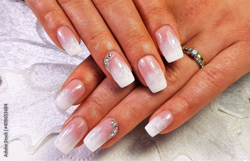 Canvas Print a professional modern gel manicure