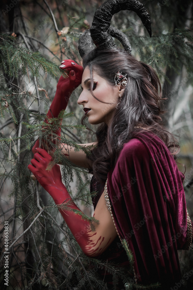 Dark fairy in the forest Dark fairy in the forest