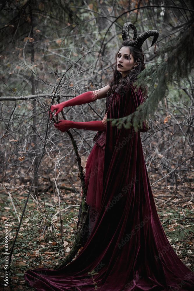 Dark fairy in the forest Dark fairy in the forest