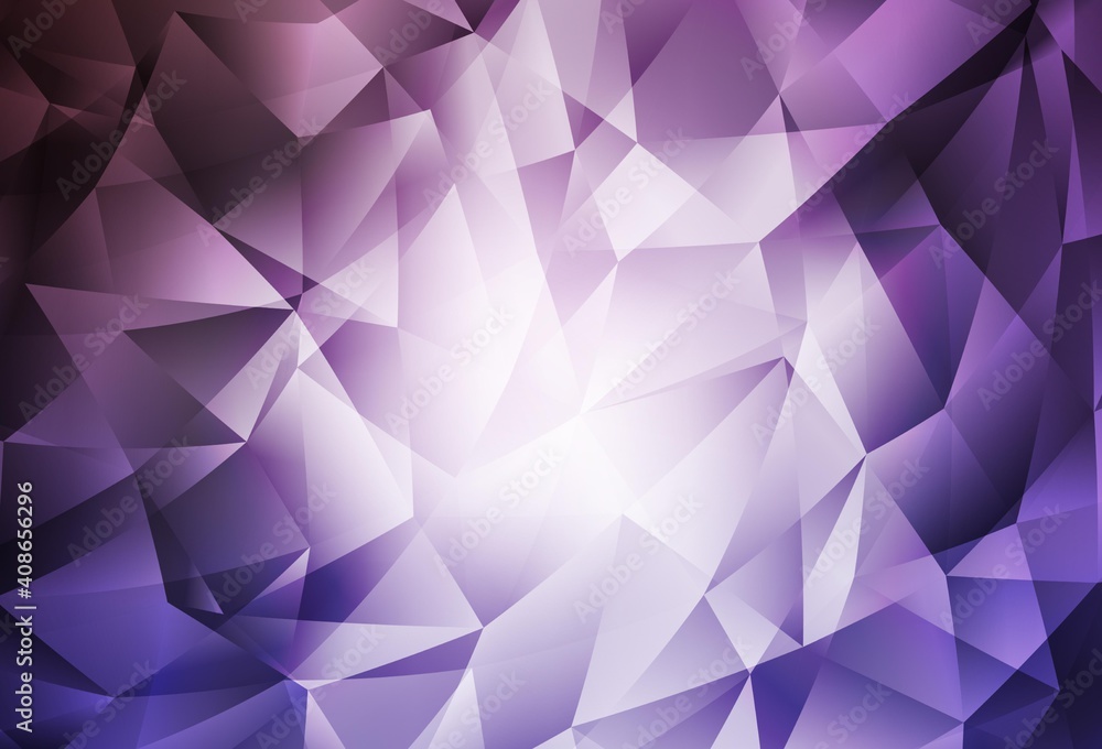 Fototapeta premium Light Purple vector gradient triangles template.