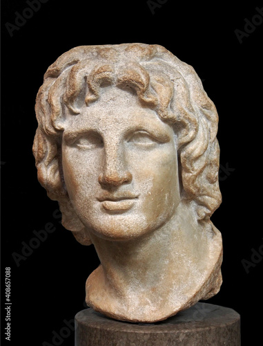 One of the historic treasures of the British Museum is this marble bust of Alexander the Great, made in Alexandria around 200 BC.