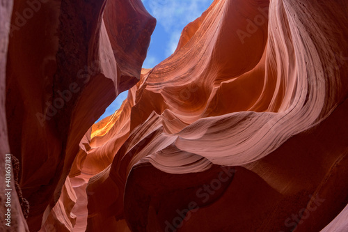 USA, Natural Beauty of the Lower Antelope Canyon in Arizona near the city of Page