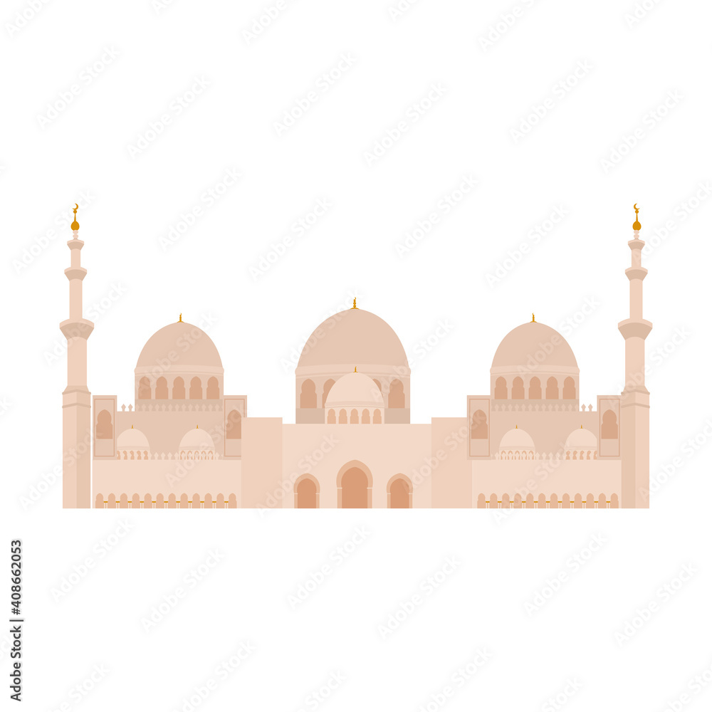 Obraz premium Isolated mosque islamic