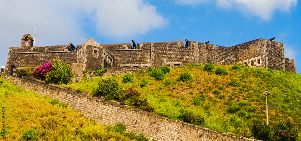Old fort in brimstone hill fortress national park St. Kitts